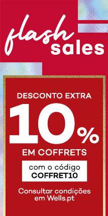 Flash Sales Desconto Extra de 10% em coffrets com o c&oacute;digo: COFFRET10. Consulta condi&ccedil;&otilde;es em Wells.pt